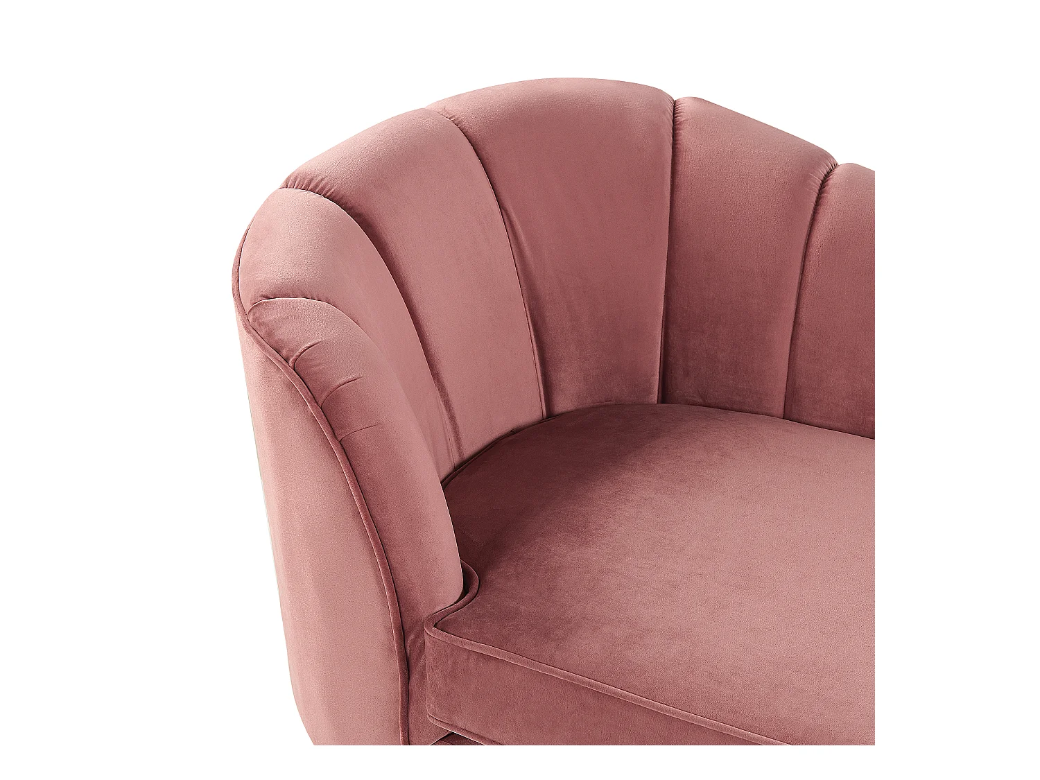 Chaise longue côté droite ALLIER Velours Rose