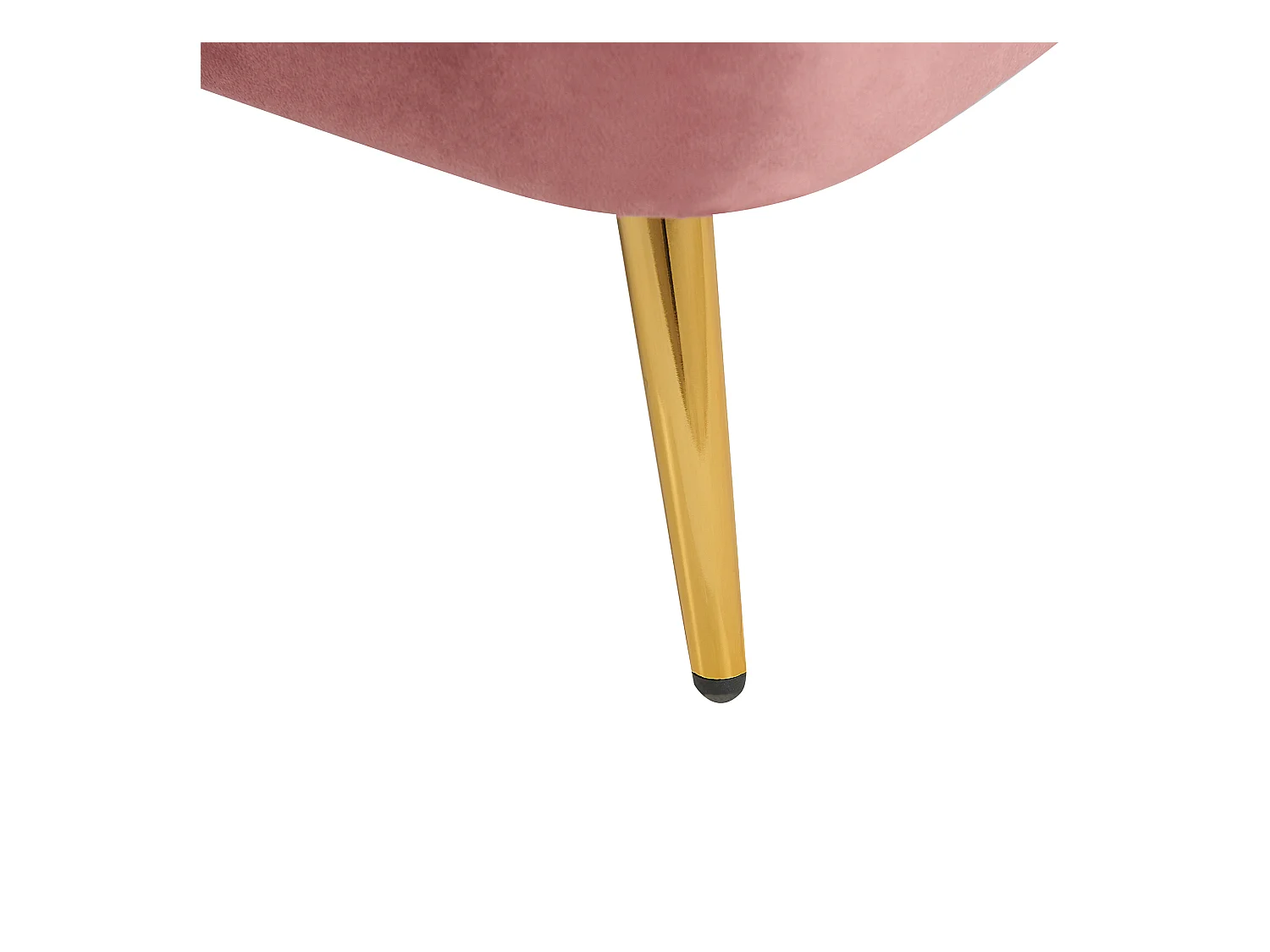 Chaise longue côté droite ALLIER Velours Rose