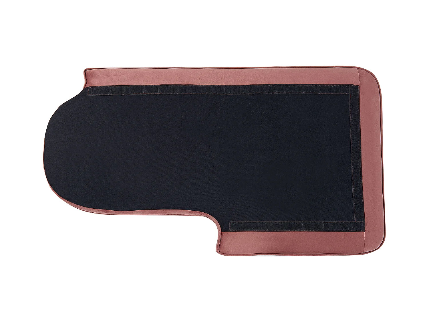 Chaise longue côté droite ALLIER Velours Rose