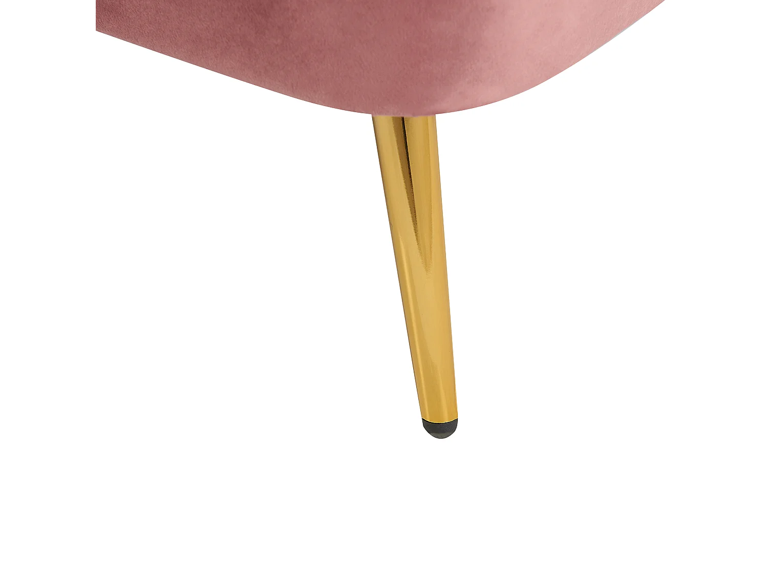 Linkszijdige chaise longue ALLIER Fluweel Roze