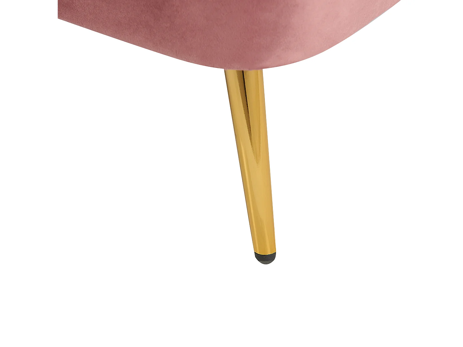 Chaise longue côté gauche ALLIER Velours Rose