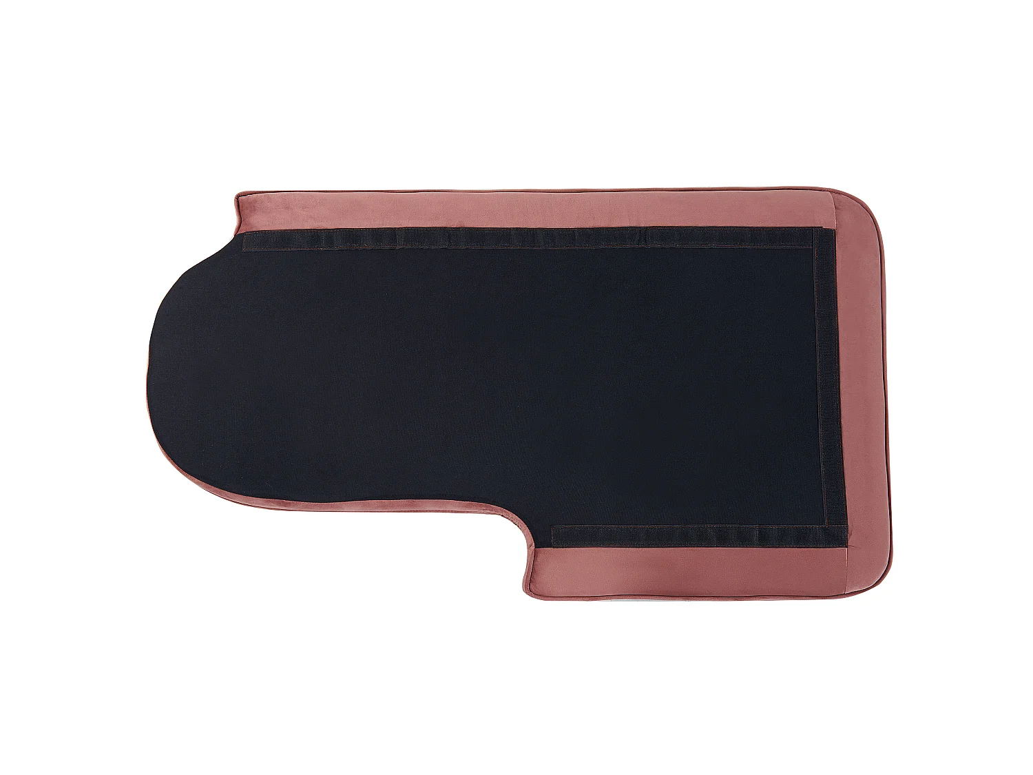 Chaise longue côté gauche ALLIER Velours Rose