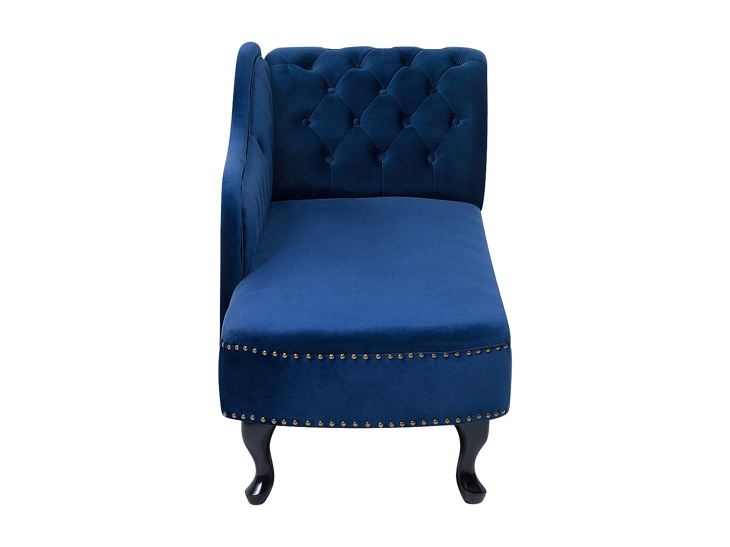 Chaise longue côté droit NIMES Velours Bleu marine