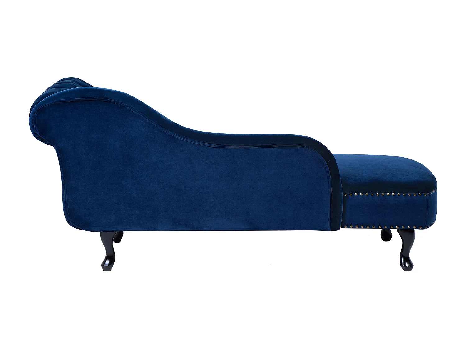Chaise longue côté droit NIMES Velours Bleu marine