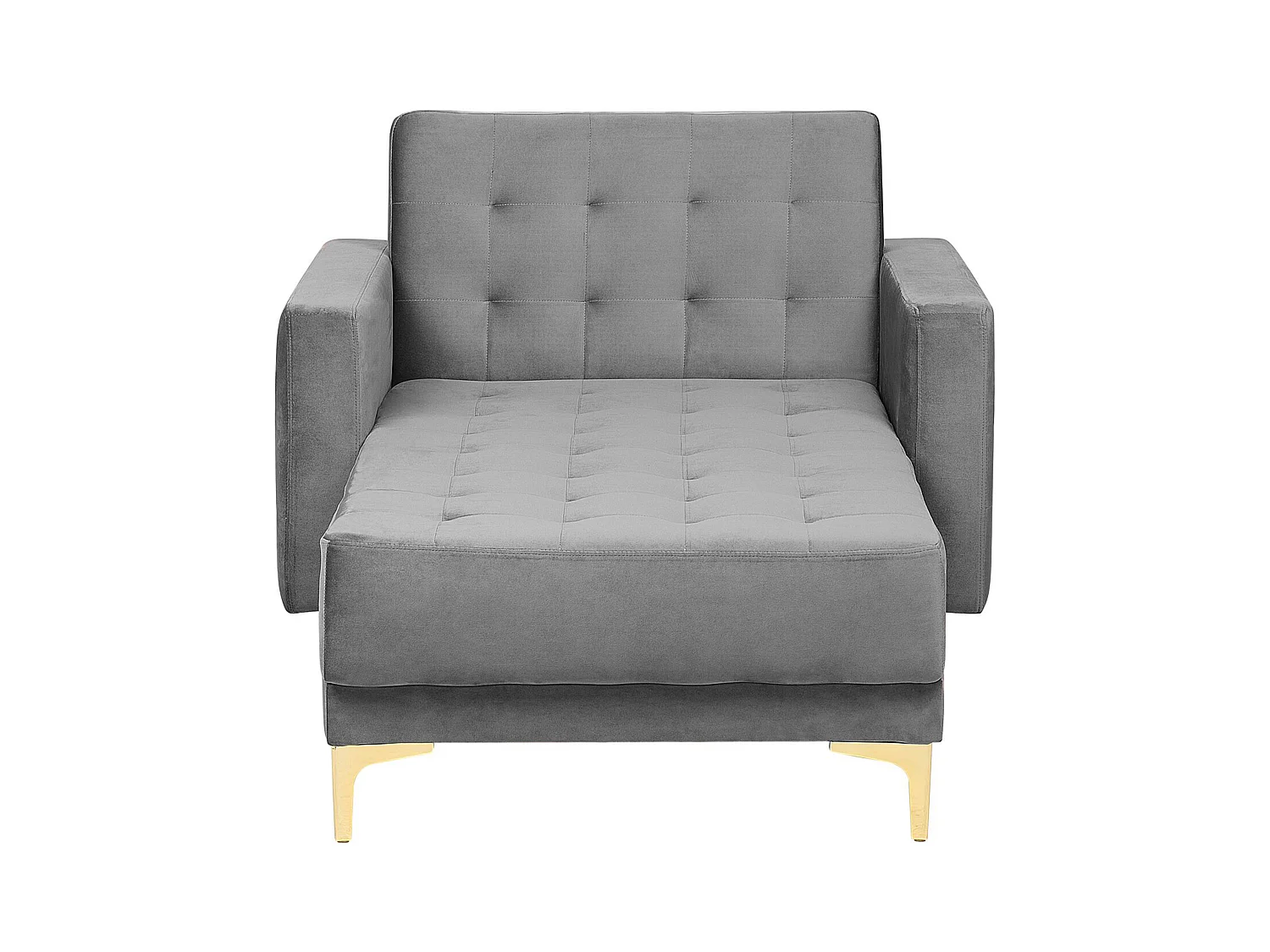 Chaise longue ABERDEEN Velours Gris