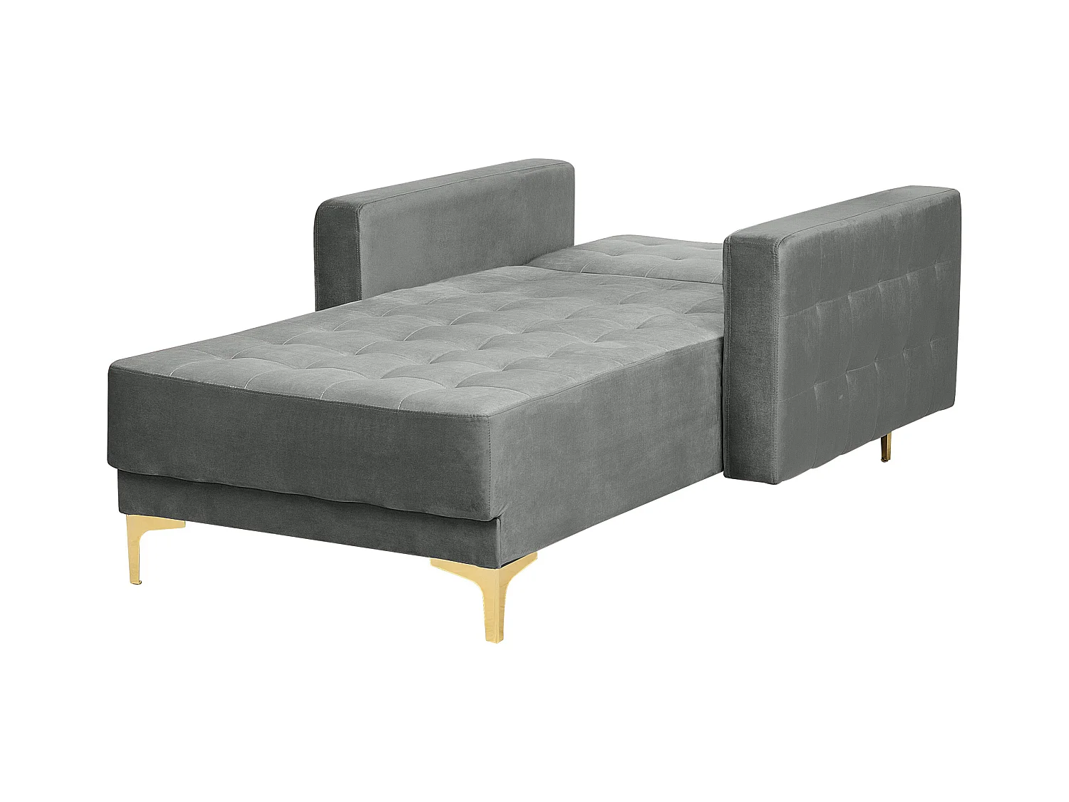 Chaise longue ABERDEEN Velours Gris