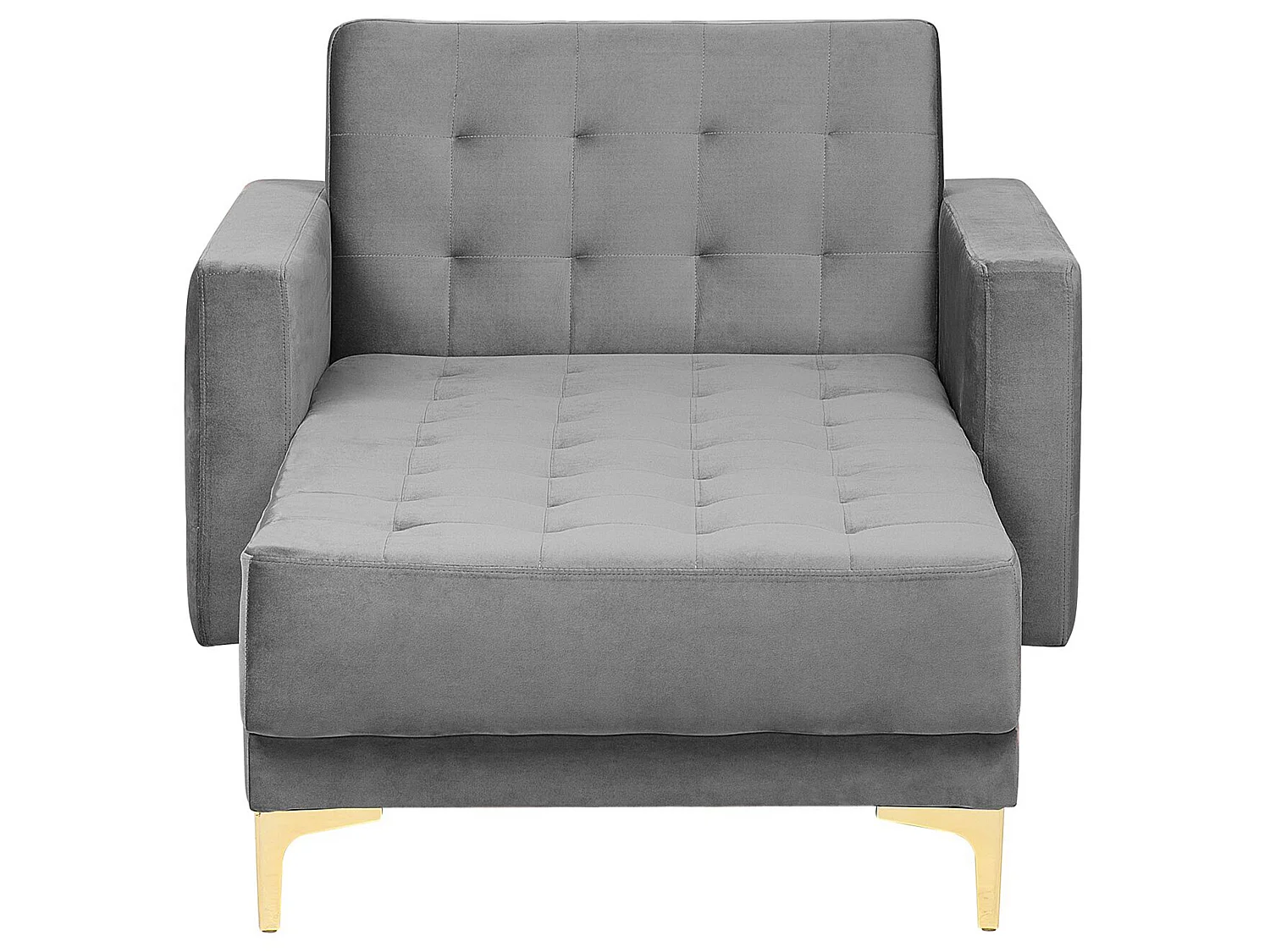 Chaise longue ABERDEEN Velours Gris