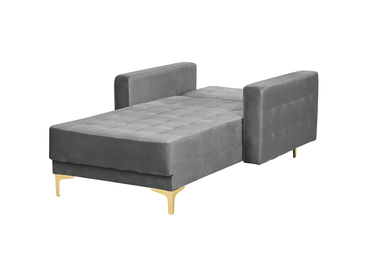 Chaise longue ABERDEEN Velours Gris