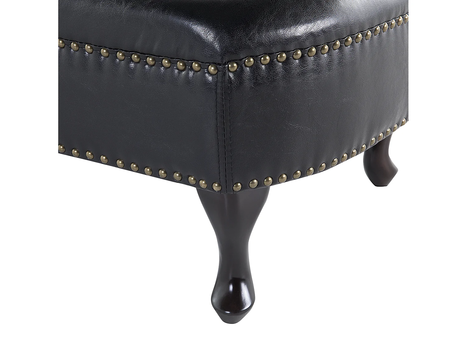 Rechtszijdige chaise longue NIMES Kunstleer Zwart