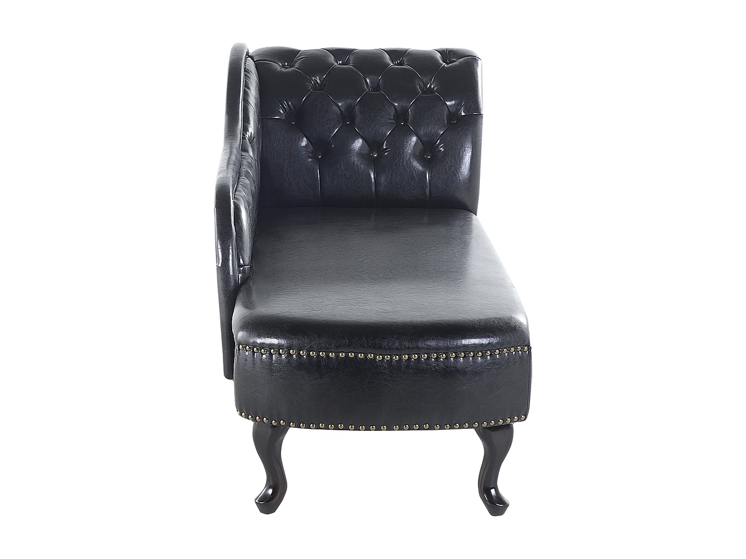 Chaise longue côté droit NIMES Cuir PU Noir