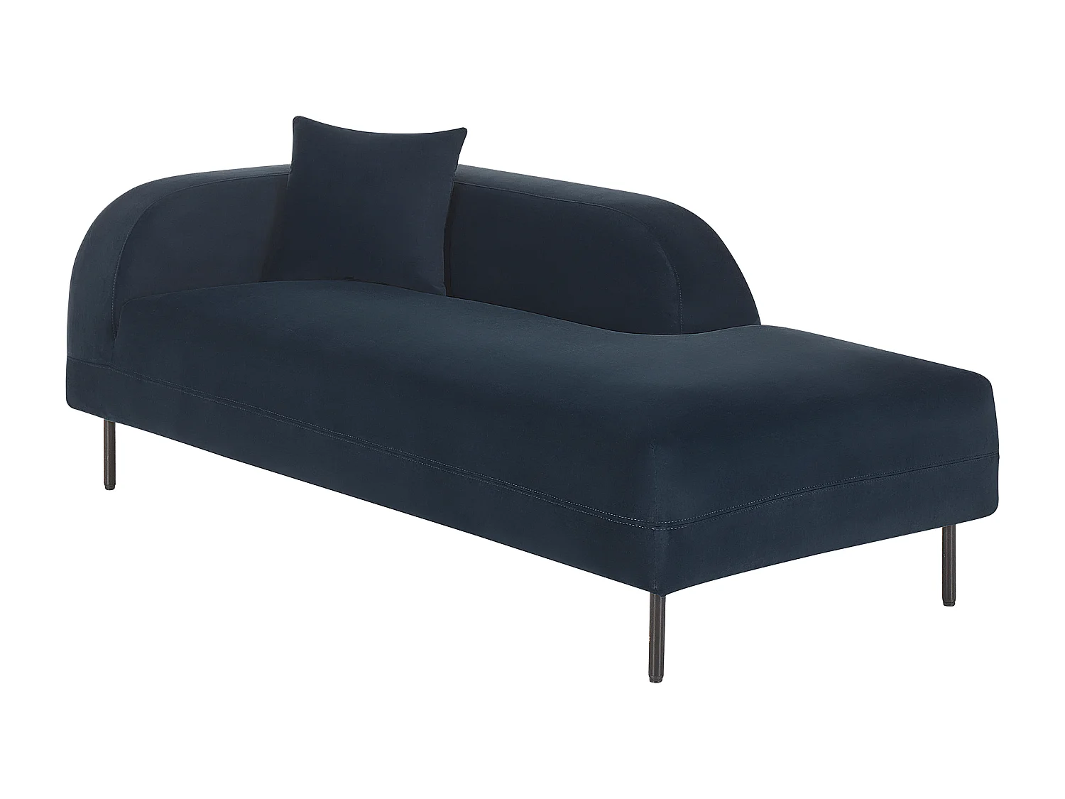 Chaise longue versione sinistra LE CRAU Velluto Blu scuro
