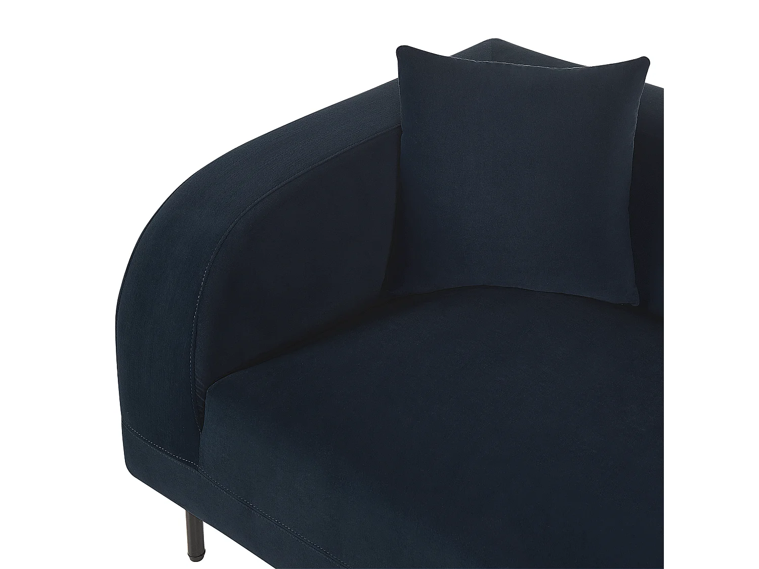 Linkszijdige chaise longue LE CRAU Fluweel Donkerblauw