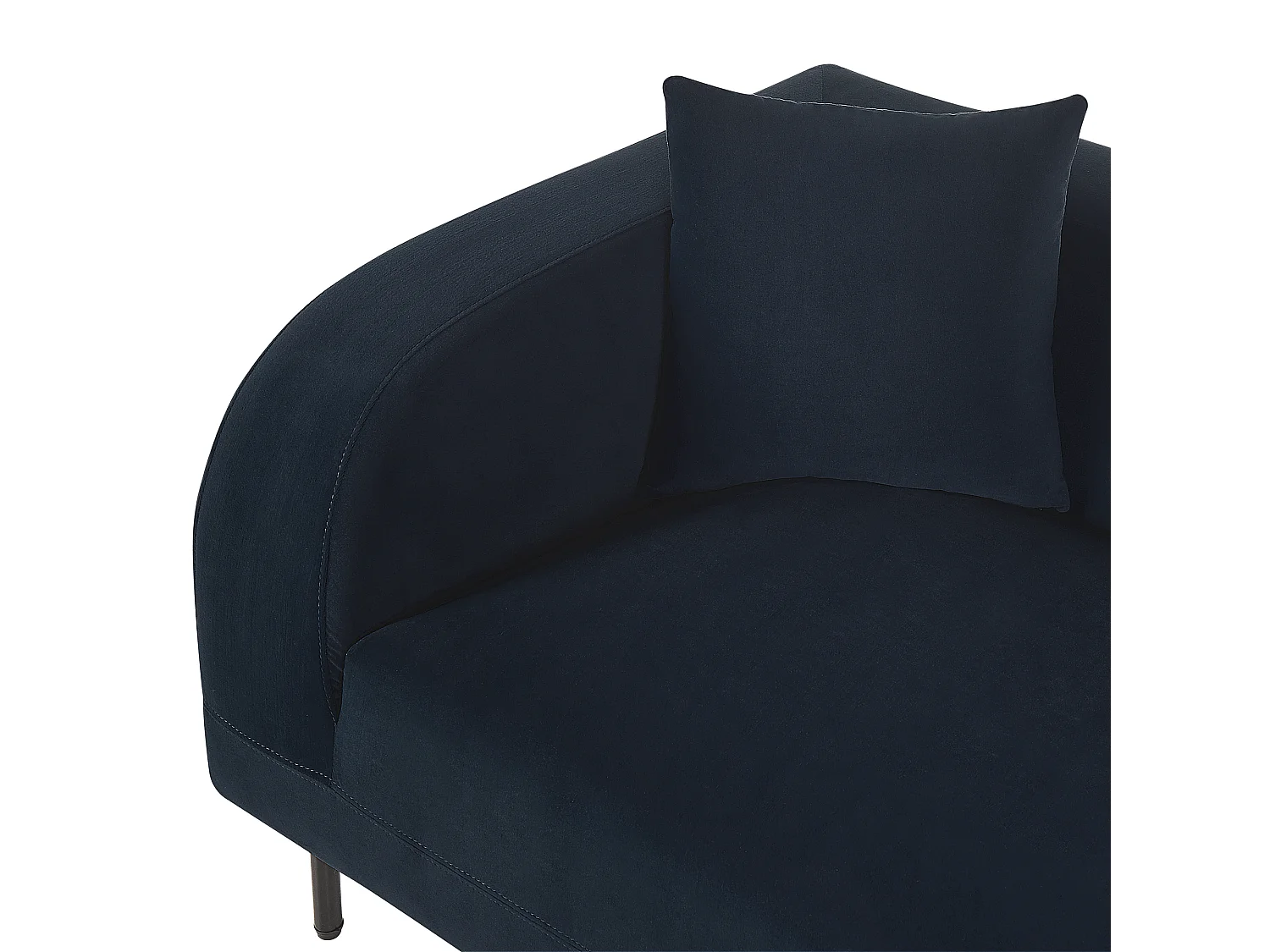 Linkszijdige chaise longue LE CRAU Fluweel Donkerblauw