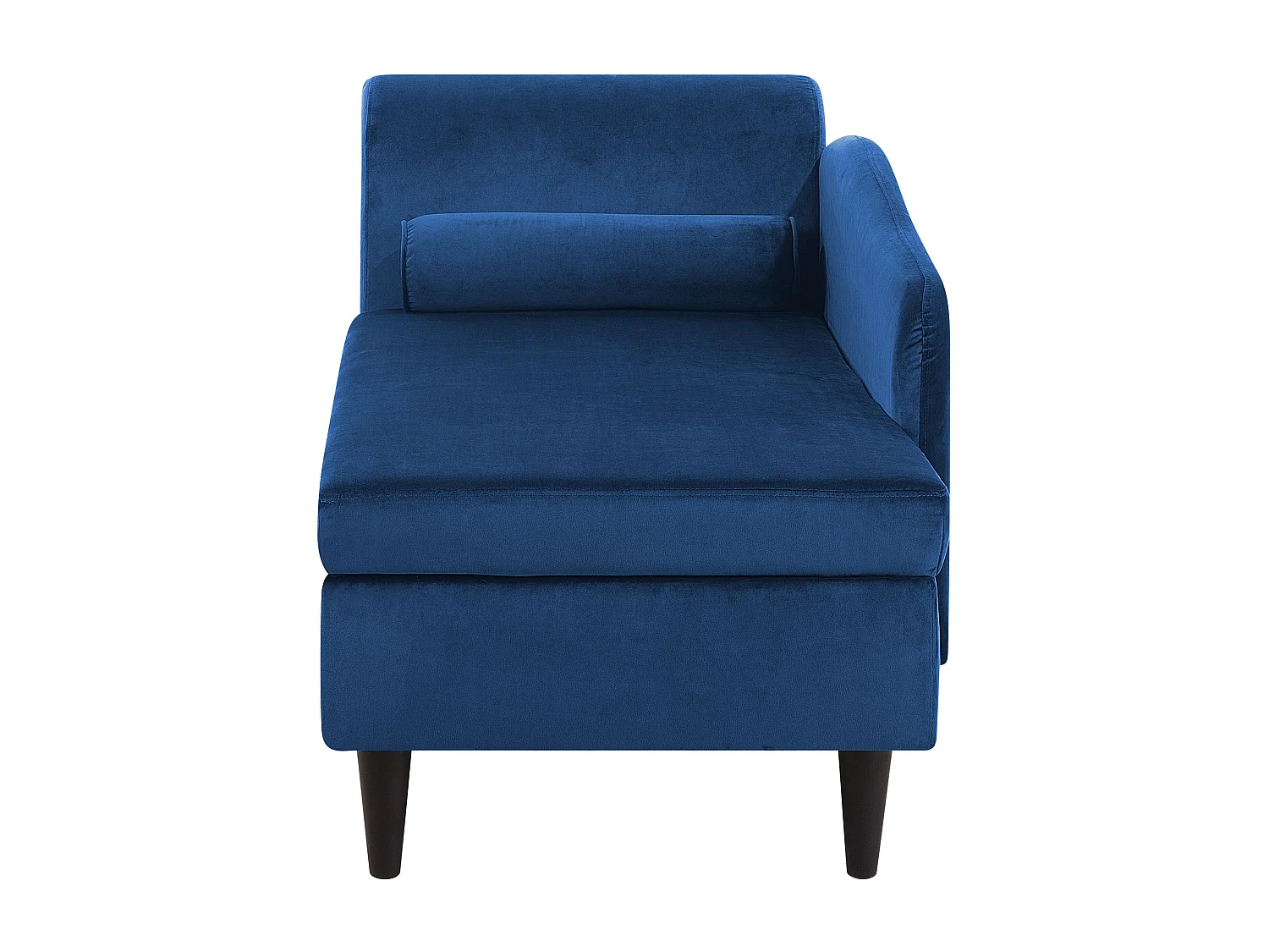 Chaise longue izquierdo LUIRO Terciopelo Azul marino con almacenaje