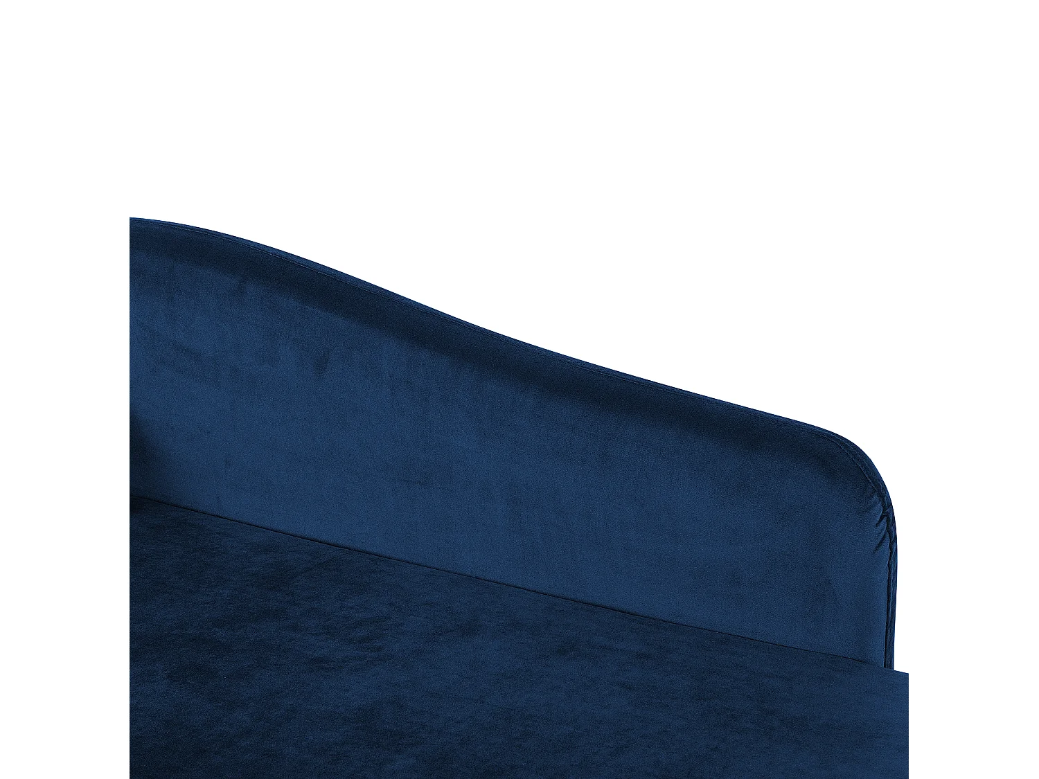 Chaise longue côté droite LUIRO Velours Bleu marine avec rangement