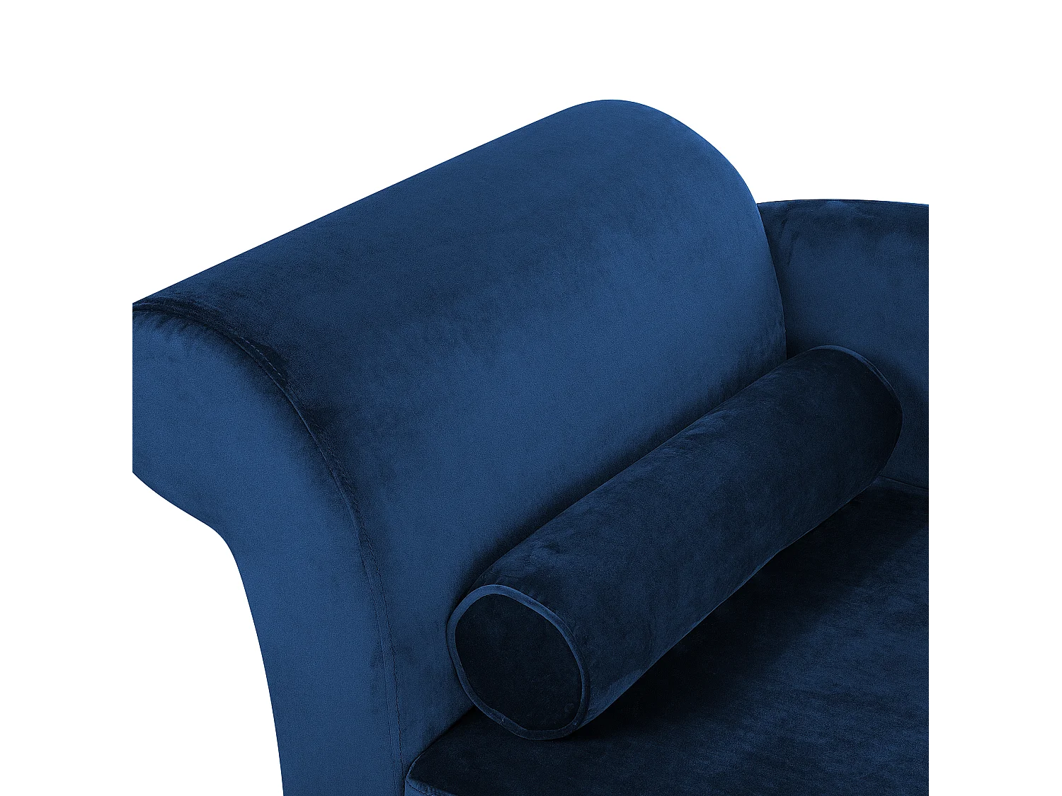 Linkszijdige chaise longue LUIRO Fluweel Marineblauw met opbergruimte