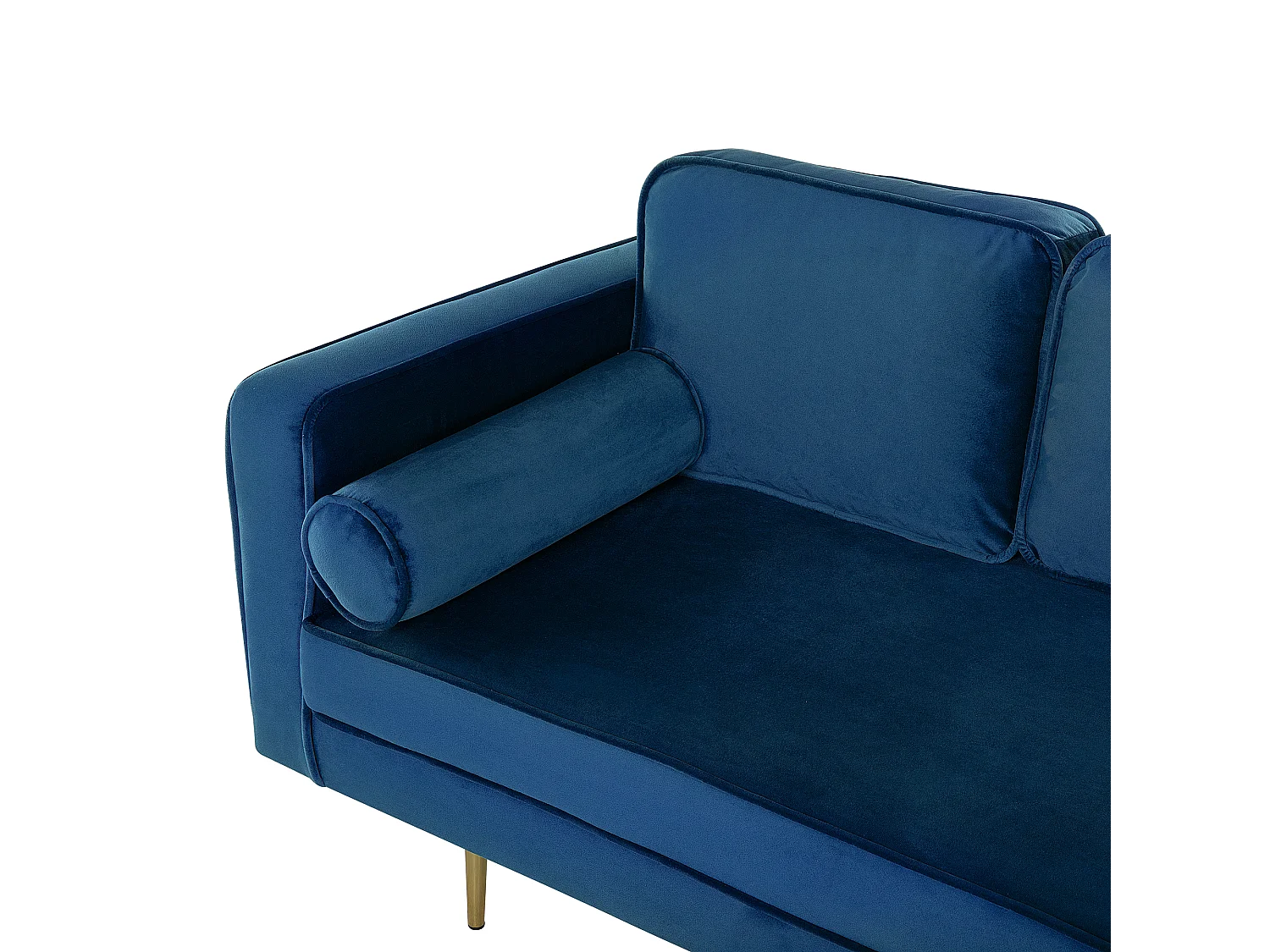 Szezlong lewostronny MIRAMAS Welur Granatowy