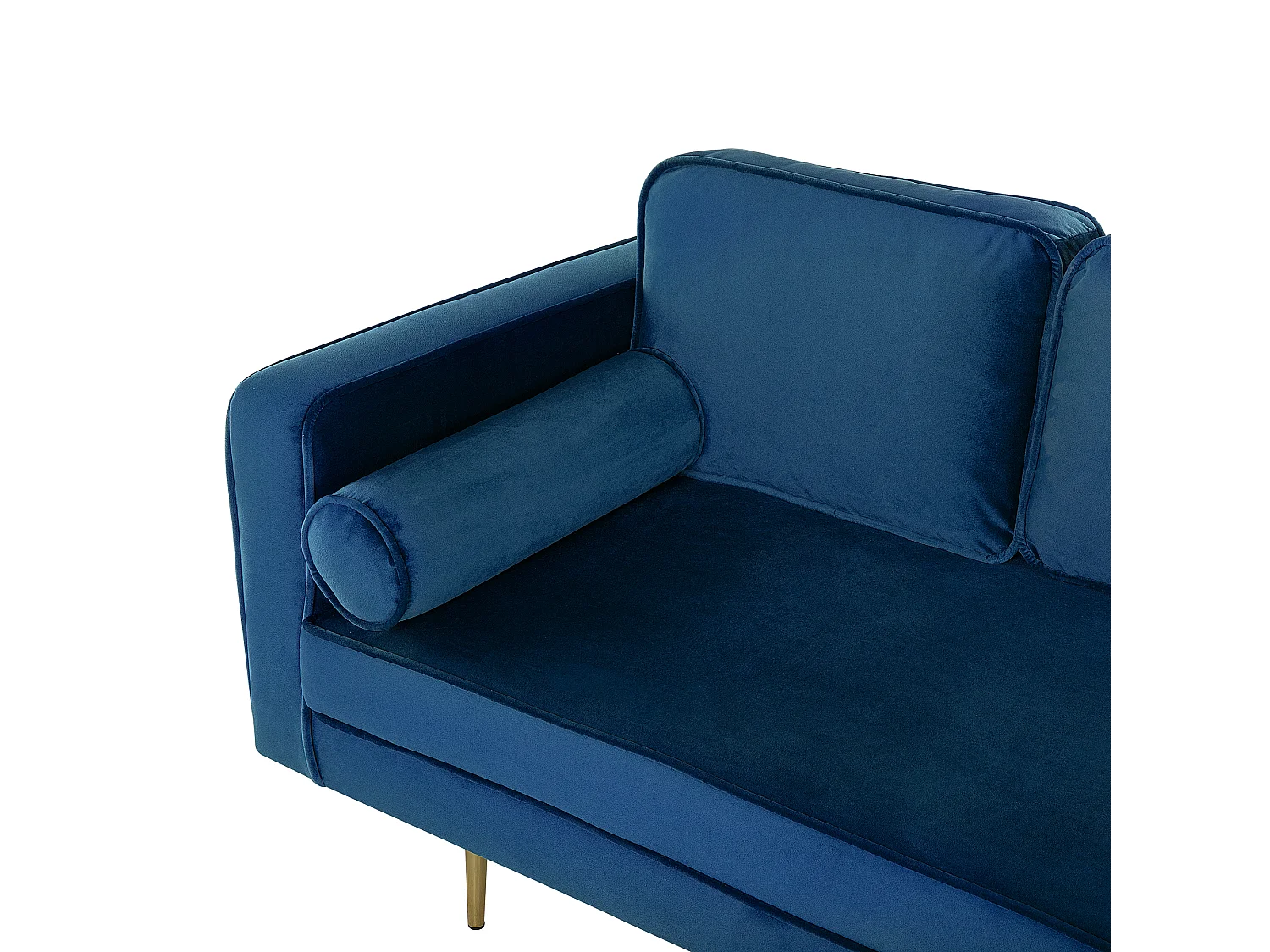 Chaise longue versione sinistra MIRAMAS Velluto Blu marino