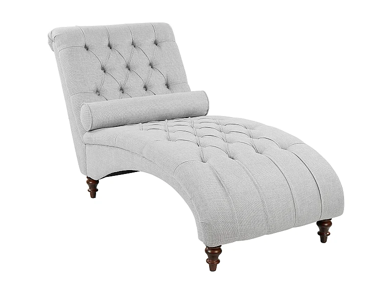 Moderne Chaiselongue in Grau Stoffbezug Muret