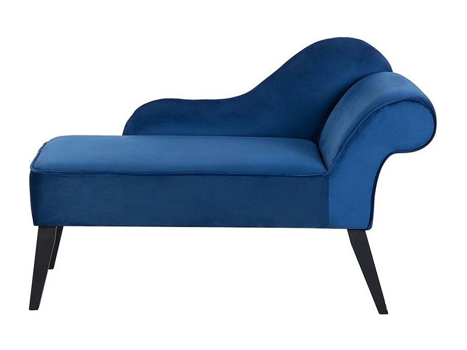 Chaise longue côté droit BIARRITZ Velours Bleu marine