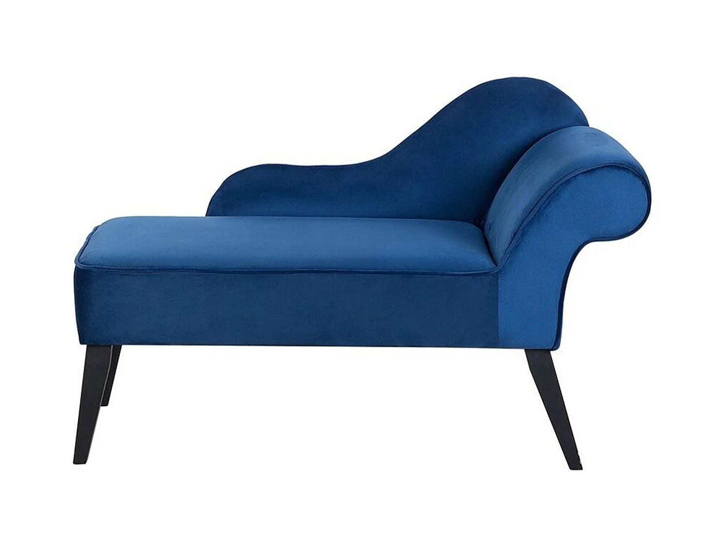 Chaise longue côté droit BIARRITZ Velours Bleu marine