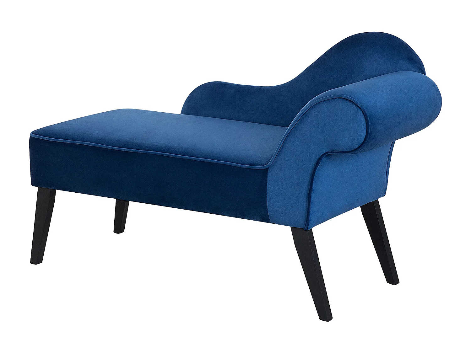 Chaise longue côté droit BIARRITZ Velours Bleu marine
