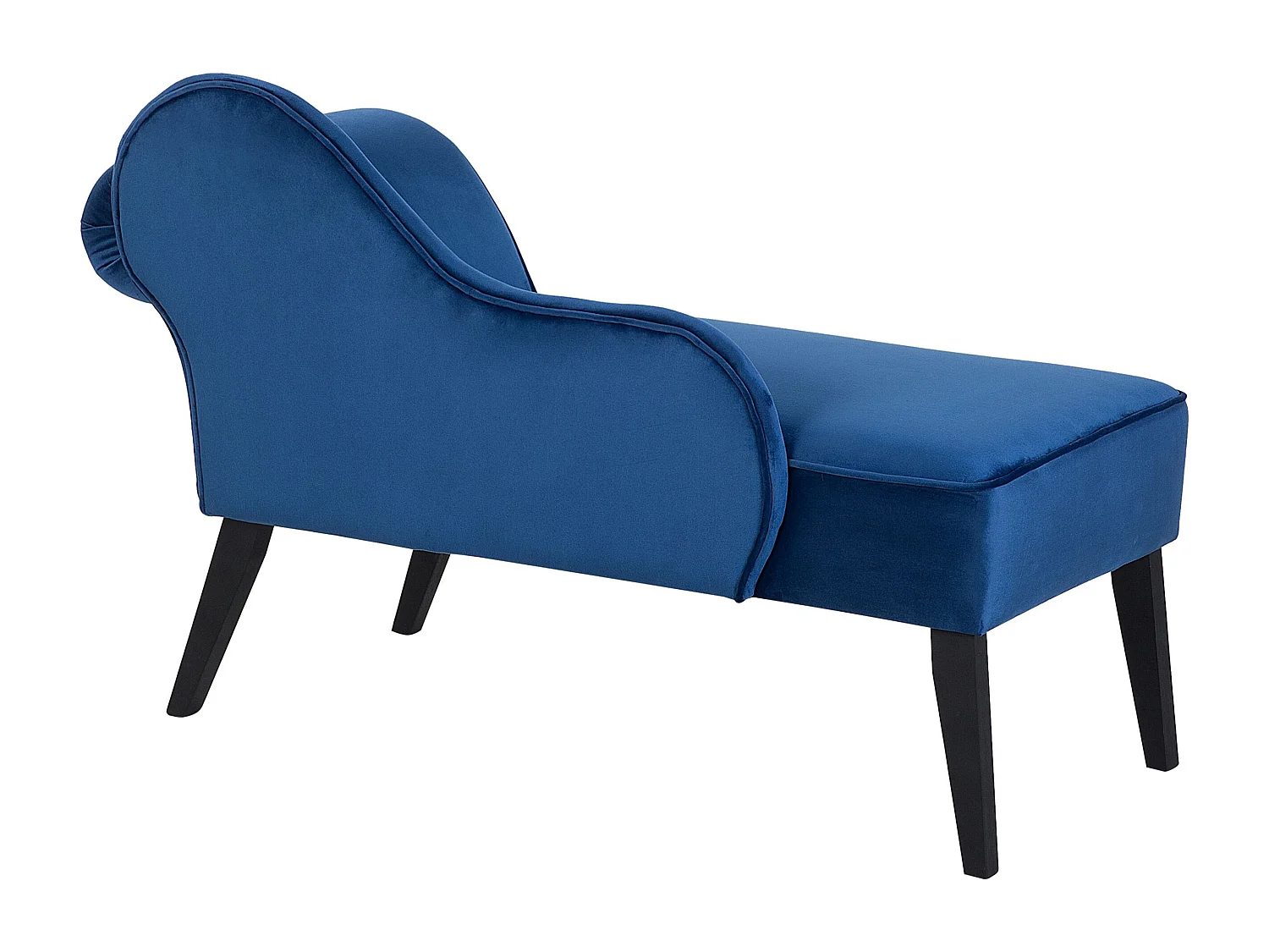 Chaise longue côté droit BIARRITZ Velours Bleu marine