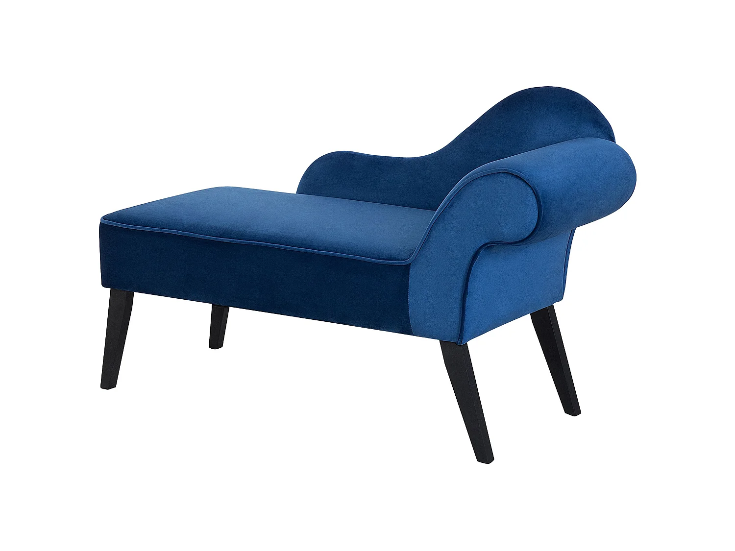 Rechtszijdige chaise longue BIARRITZ Fluweel Marineblauw