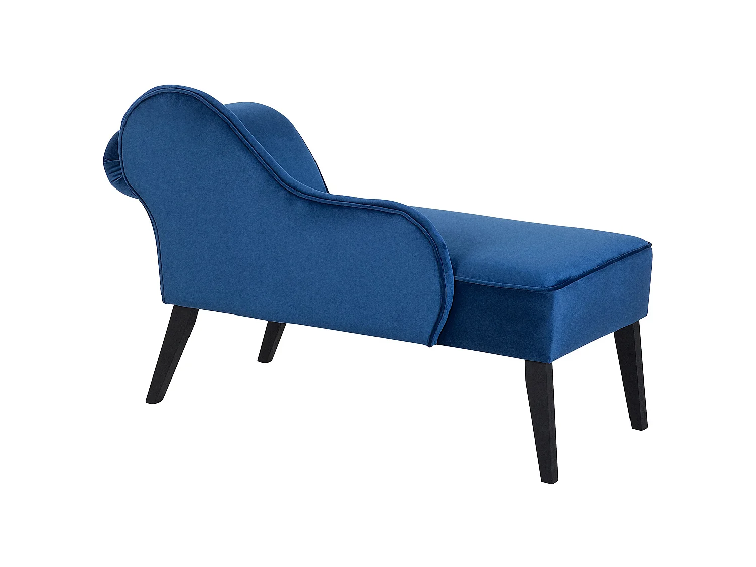 Rechtszijdige chaise longue BIARRITZ Fluweel Marineblauw