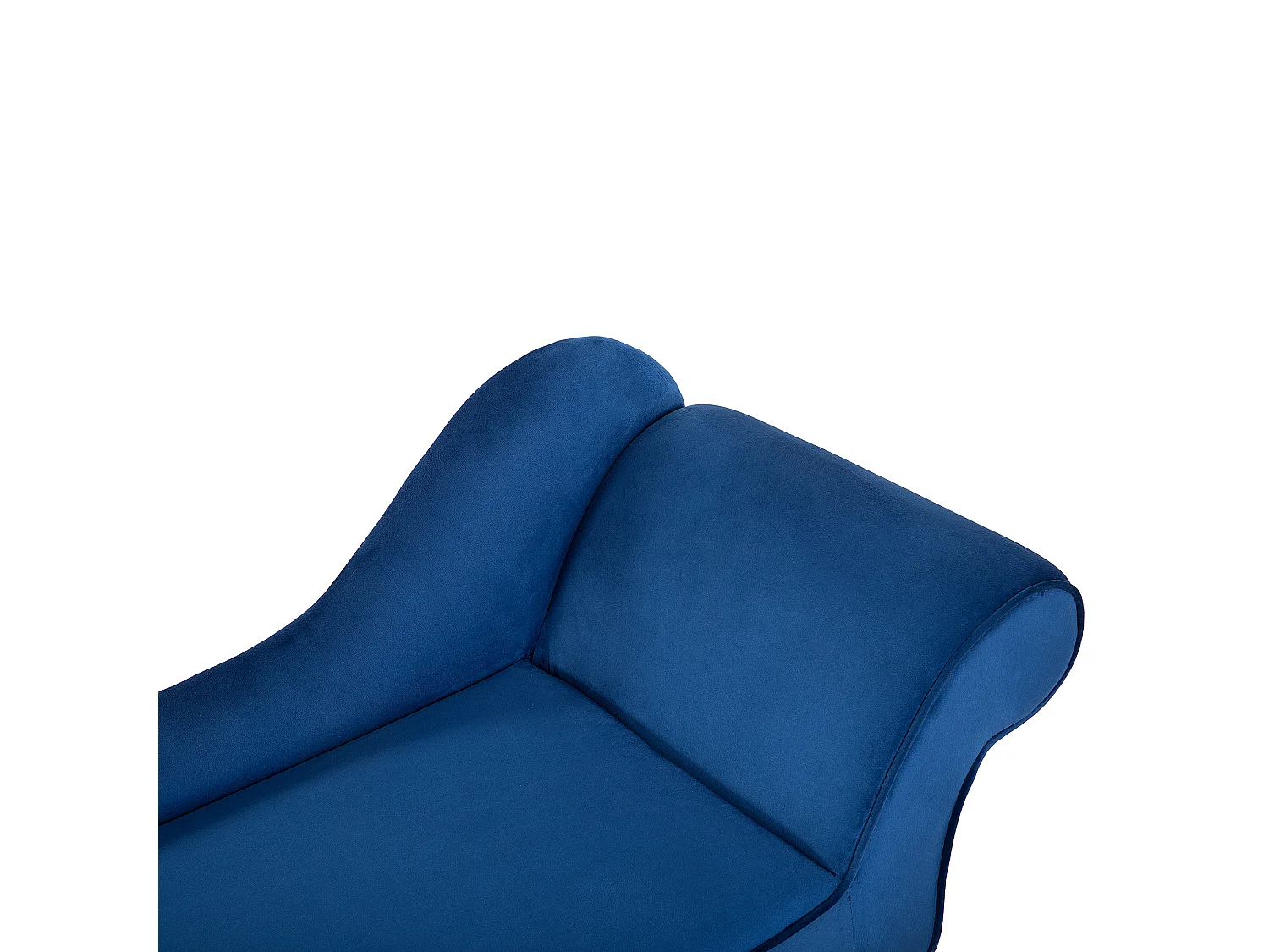 Rechtszijdige chaise longue BIARRITZ Fluweel Marineblauw