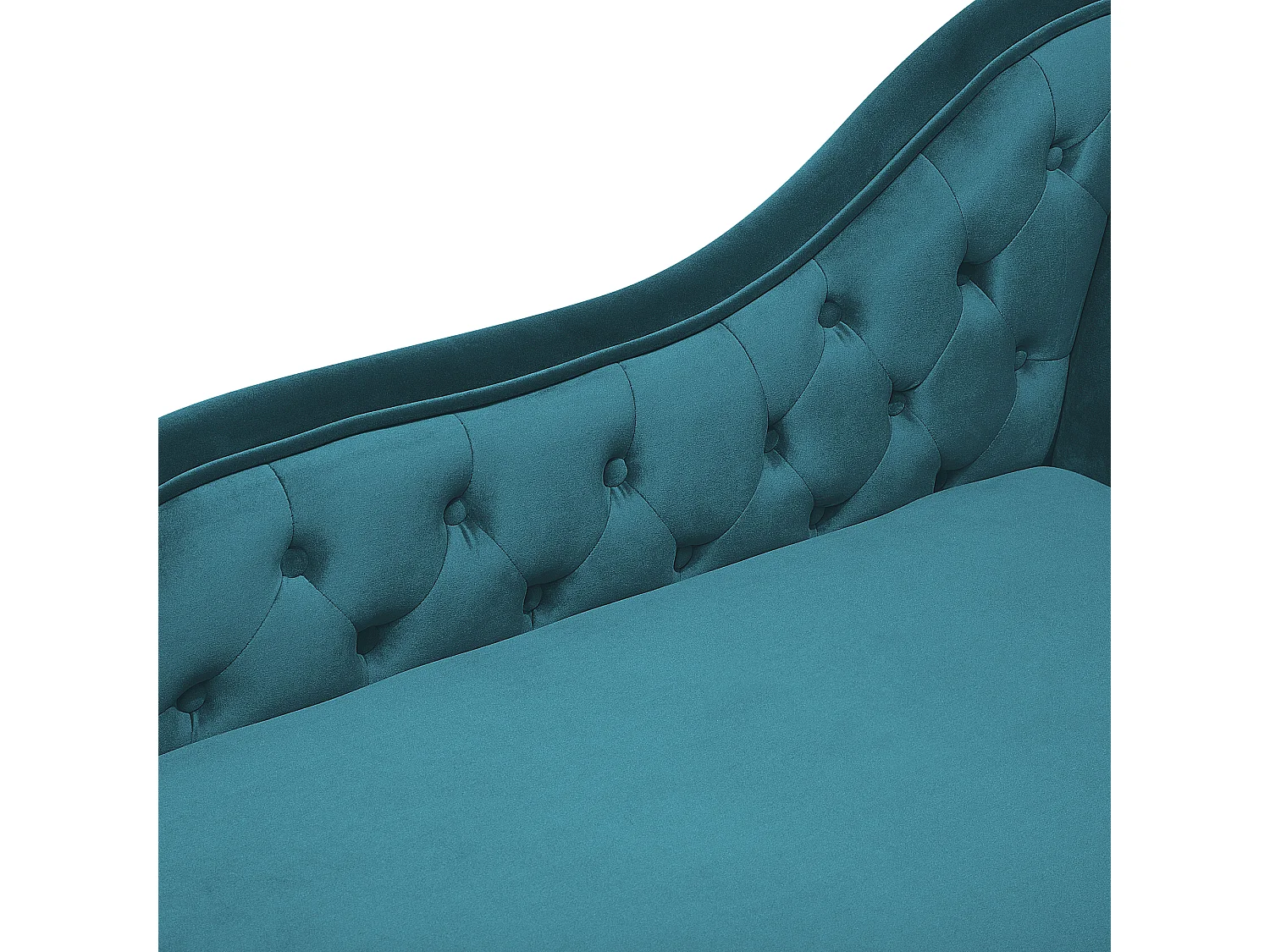 Chaise longue côté droit NIMES Velours Bleu paon