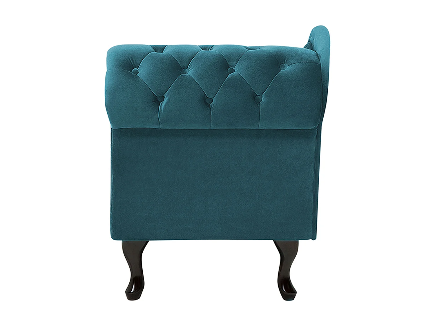 Rechtszijdige chaise longue NIMES Fluweel Blauwgroen