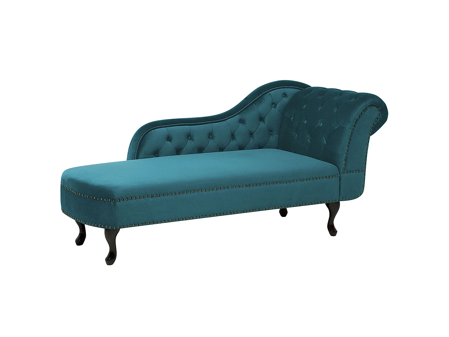 Right-Hand Chaise Longue NIMES Velvet Teal