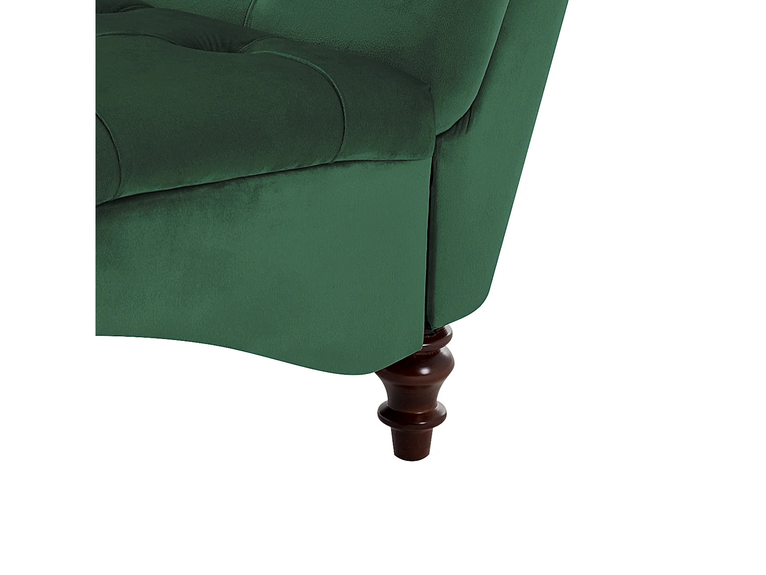 Chaise longue in velluto color verde scuro MURET