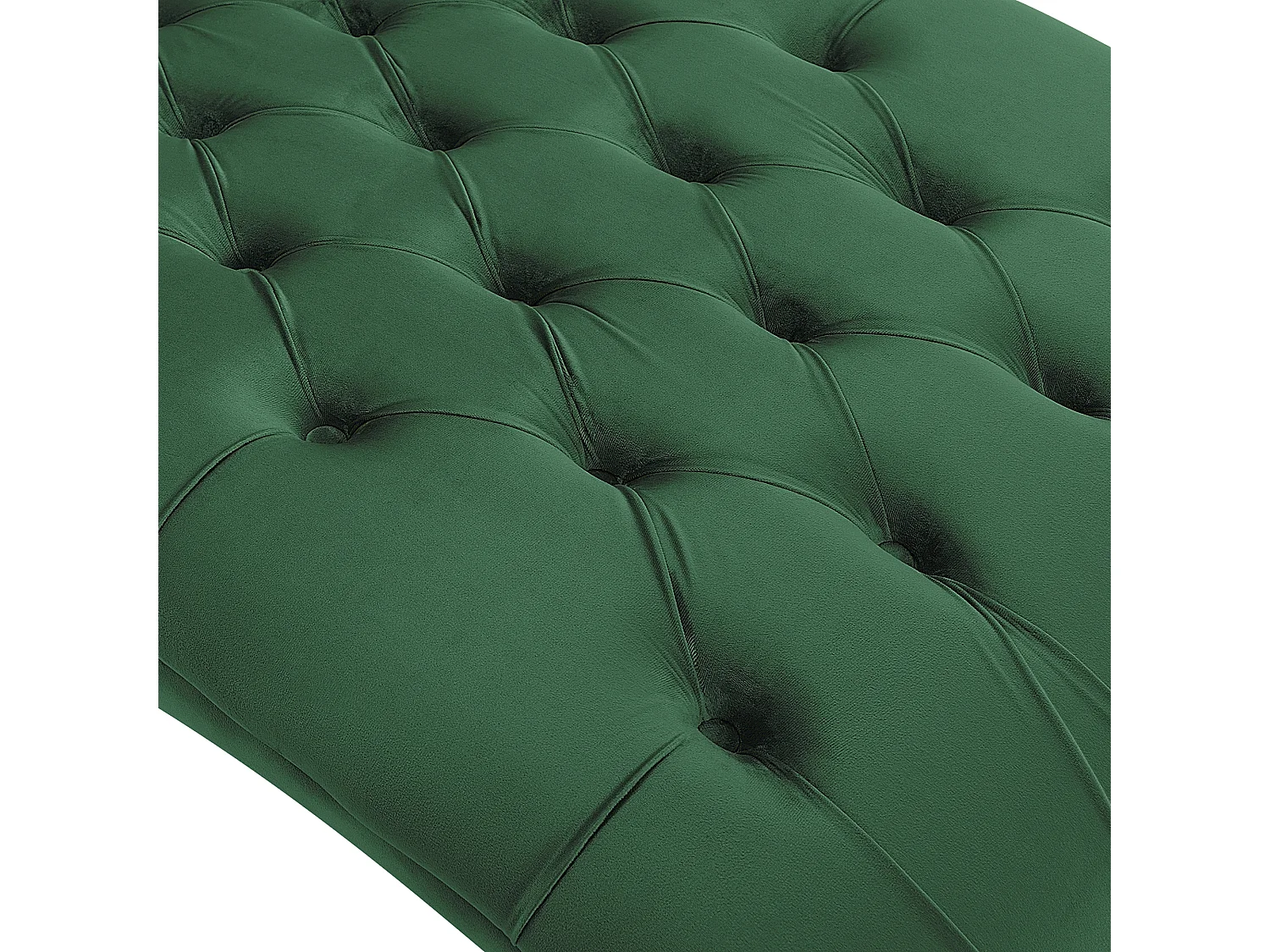 Chaise longue in velluto color verde scuro MURET