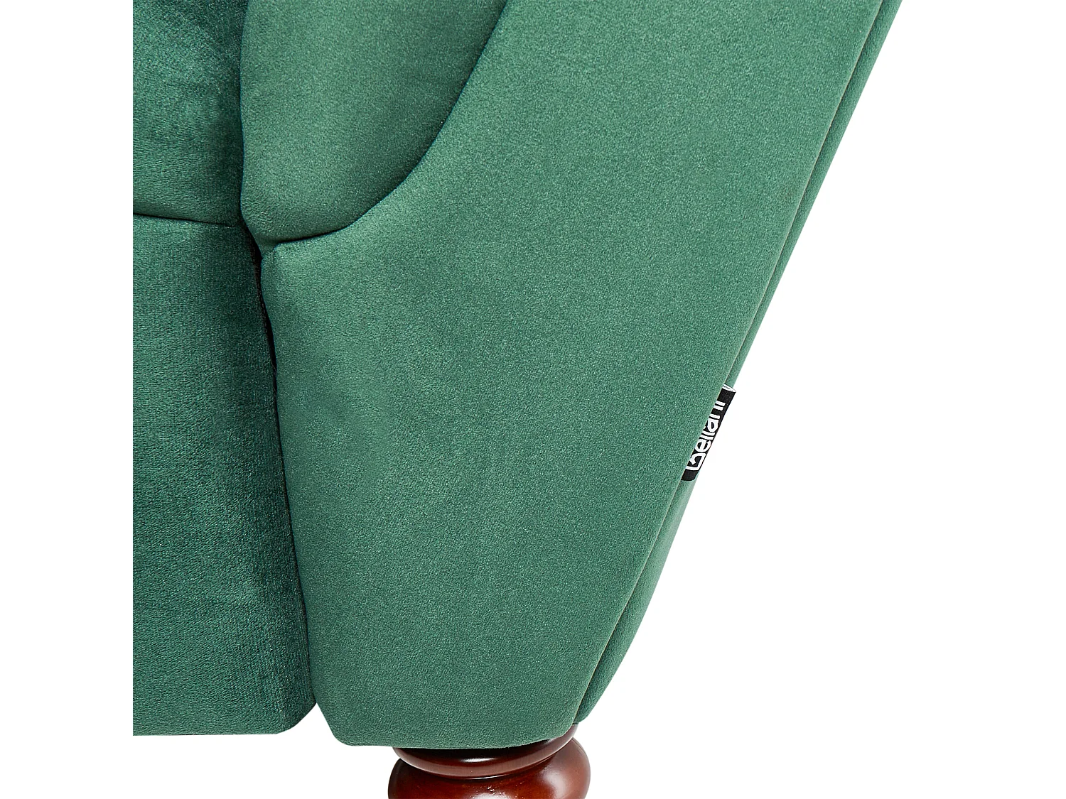 Chaise longue in velluto color verde scuro MURET