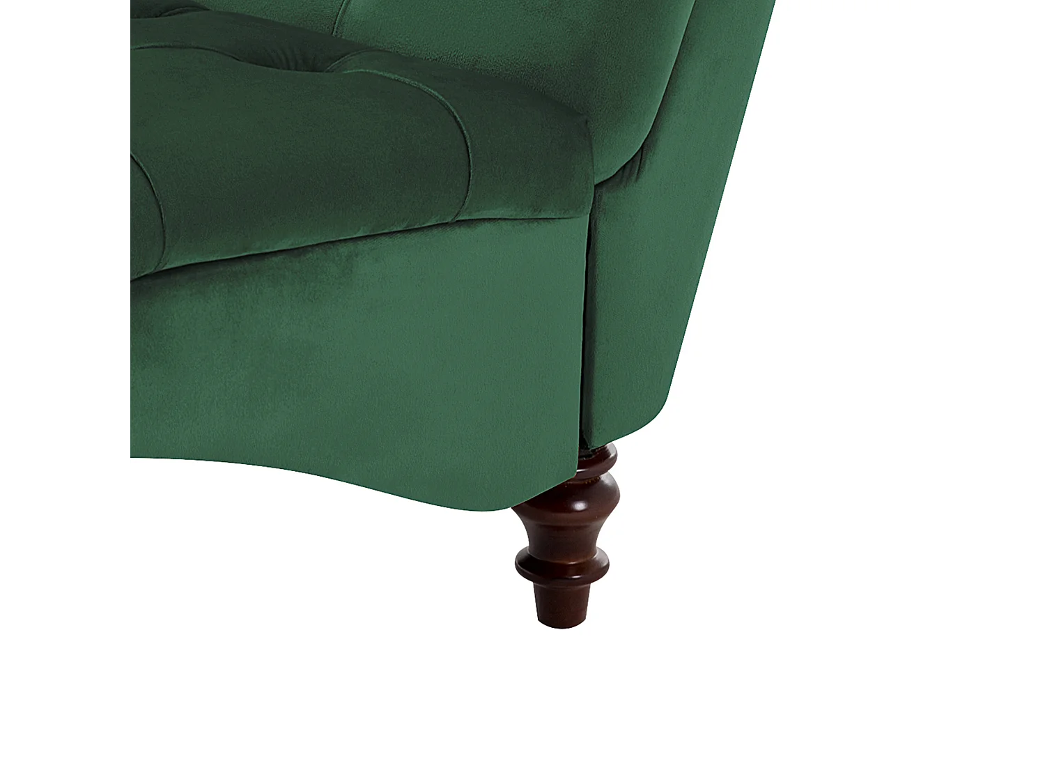 Chaise longue en velours vert foncé MURET
