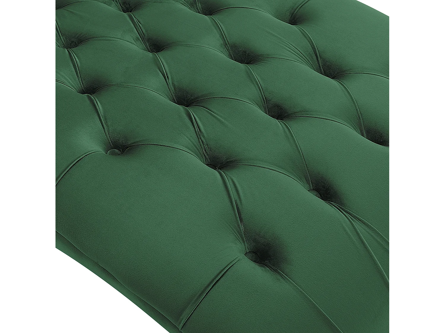Chaise longue en velours vert foncé MURET