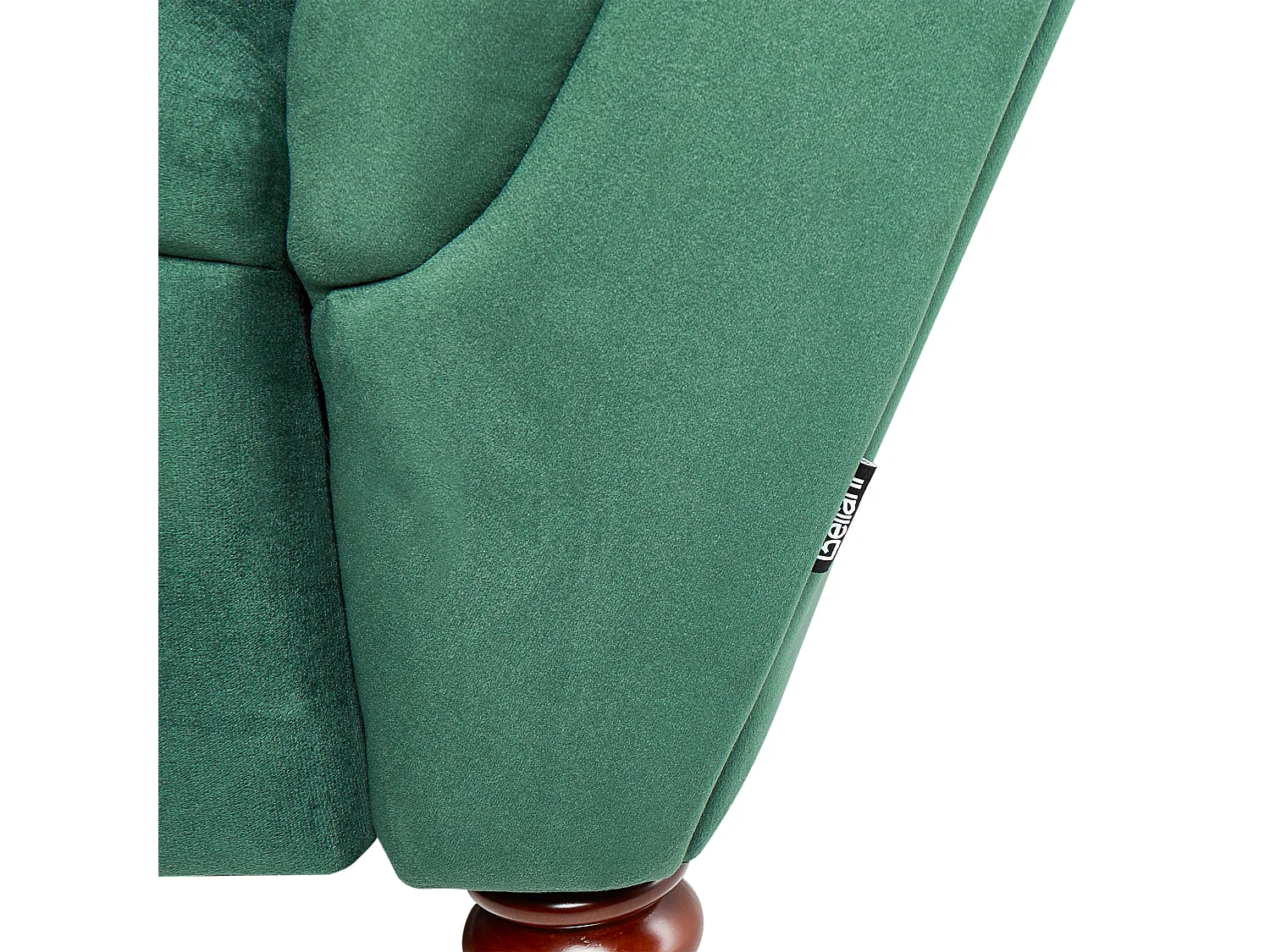 Chaise longue en velours vert foncé MURET