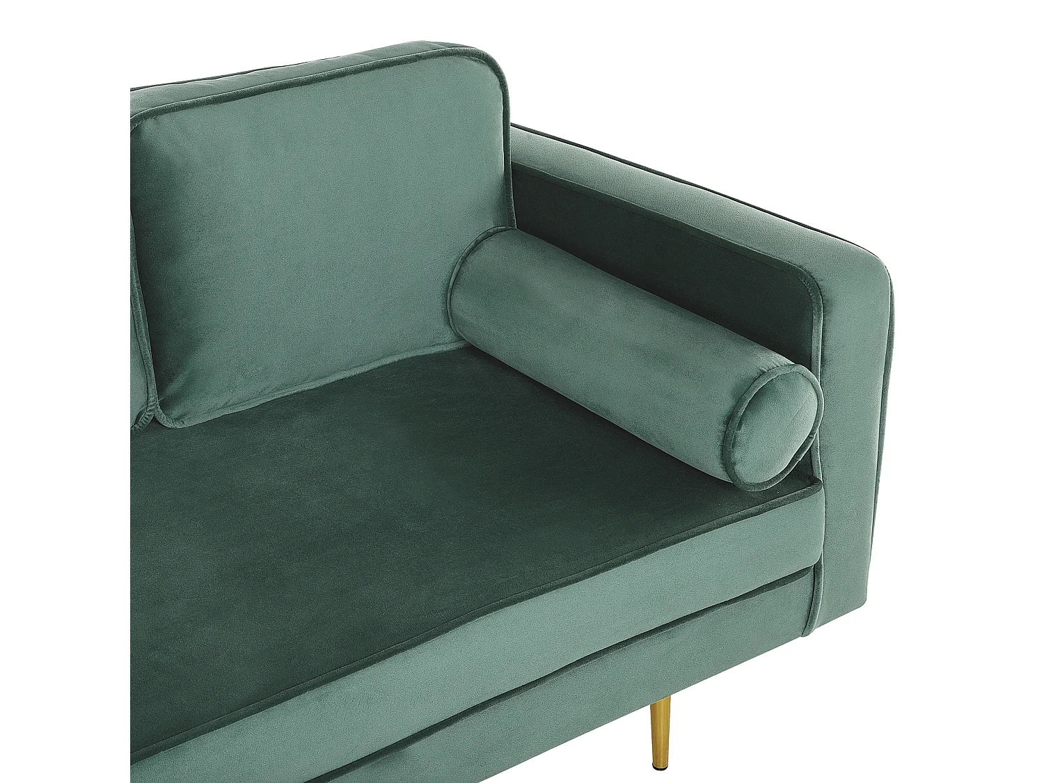 Chaise longue côté droit MIRAMAS Velours Vert menthe