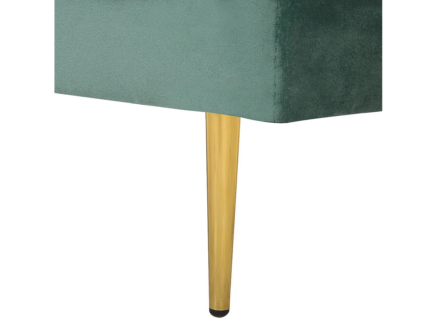 Rechtszijdige chaise longue MIRAMAS Fluweel Mintgroen