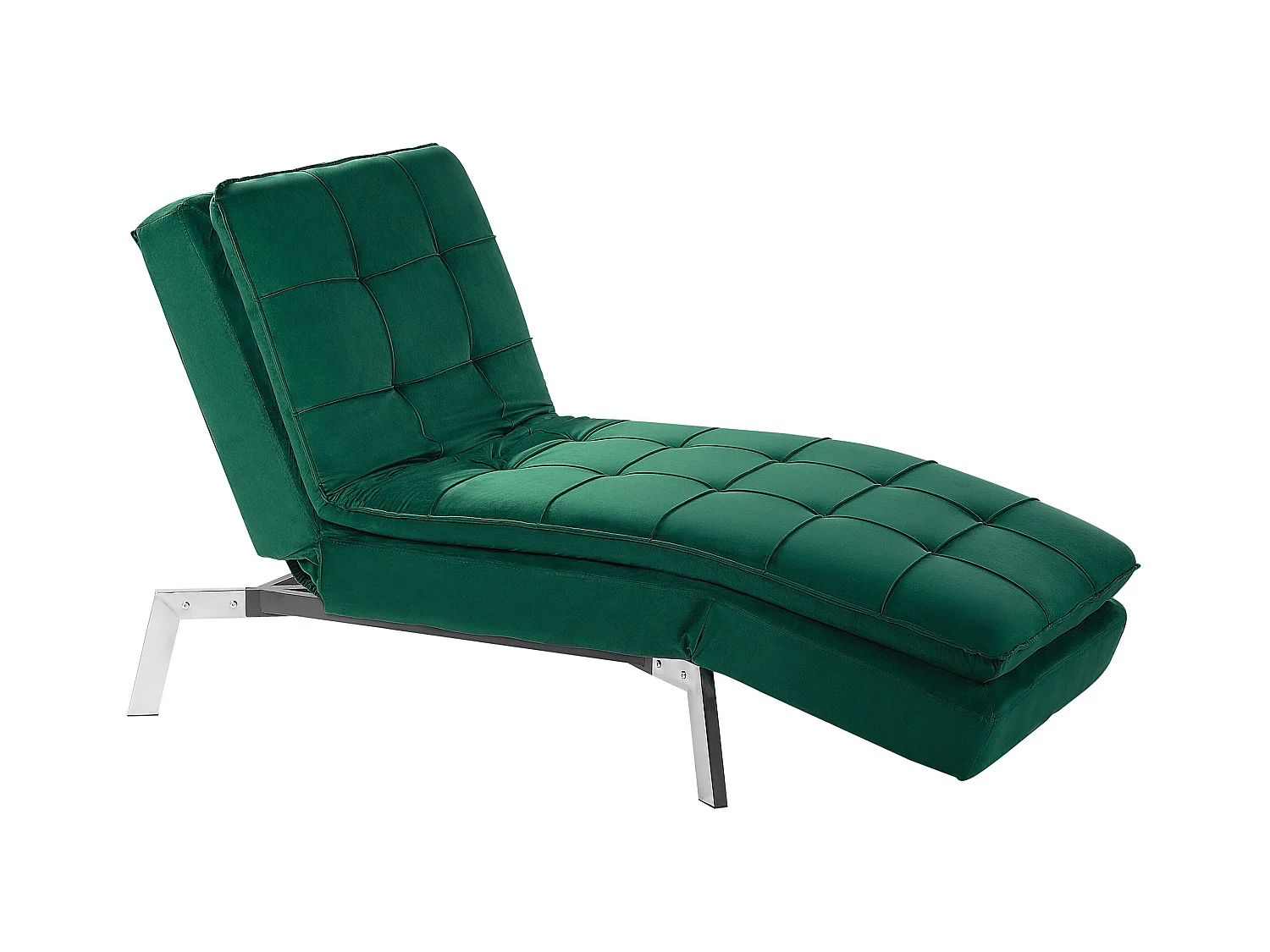 Chaise longue LOIRET Velours Vert émeraude