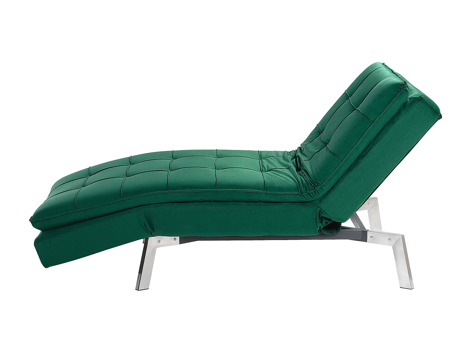 Chaise longue LOIRET Velours Vert émeraude