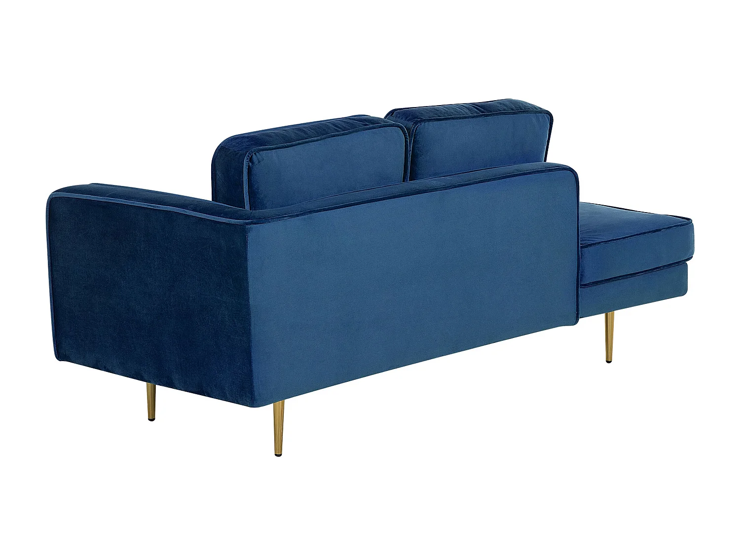 Chaise longue à direita MIRAMAS Veludo Azul marinho