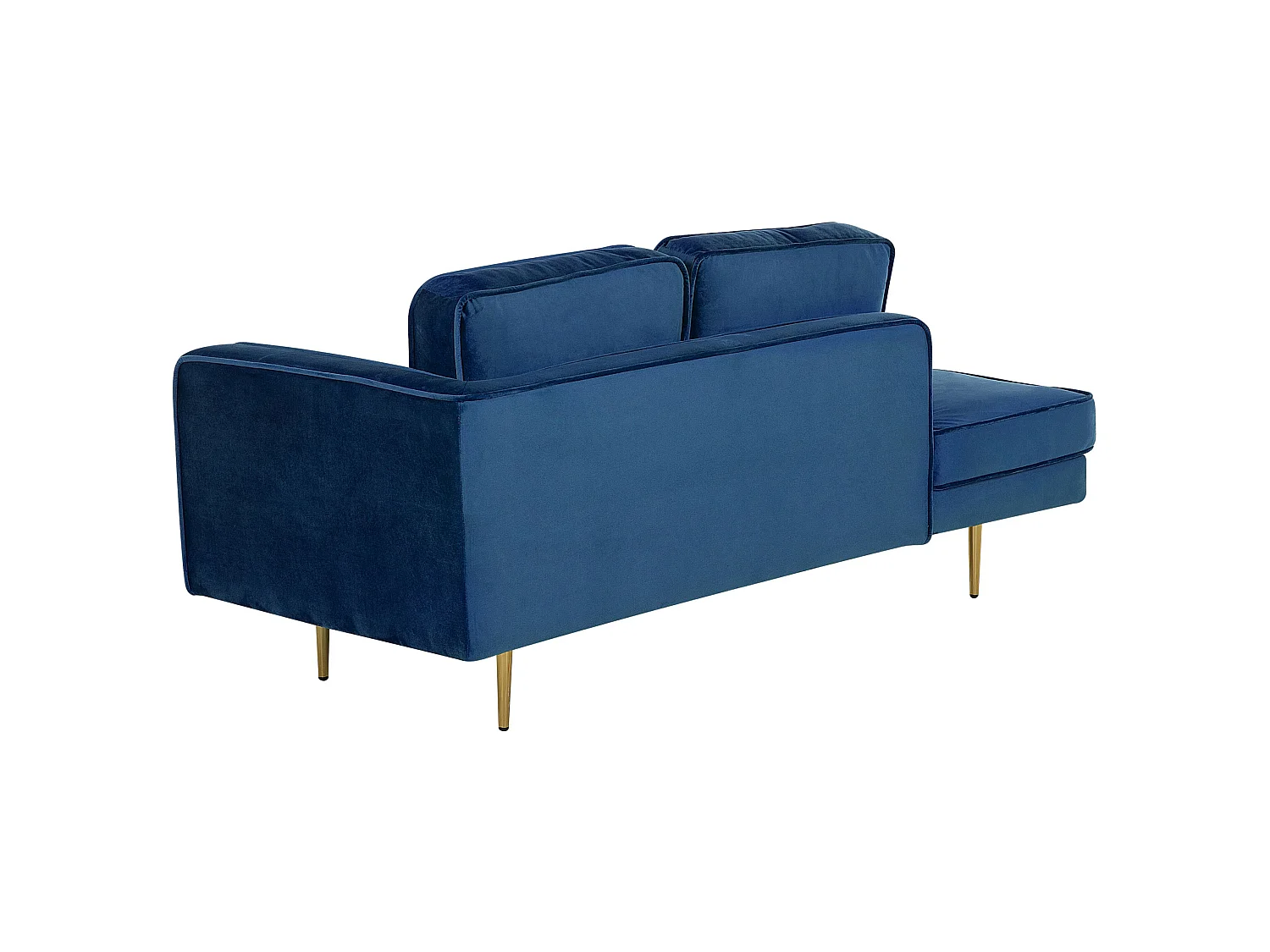 Right-Hand Chaise Longue MIRAMAS Velvet Navy Blue