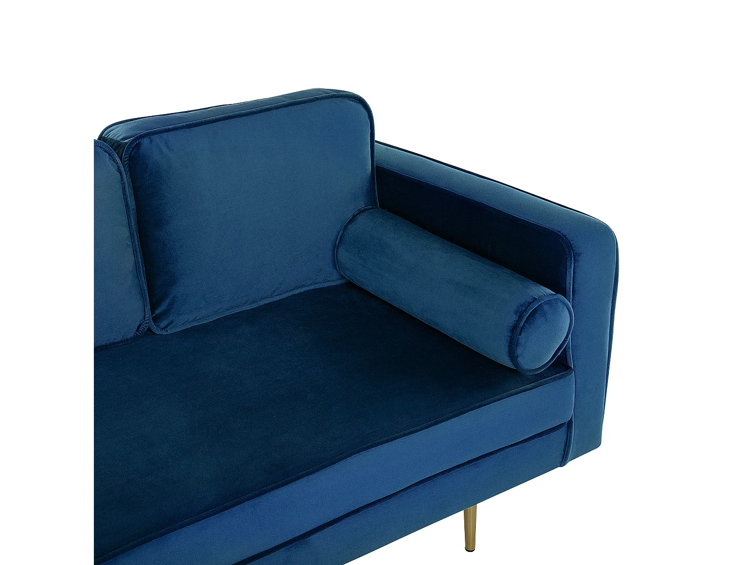 Right-Hand Chaise Longue MIRAMAS Velvet Navy Blue