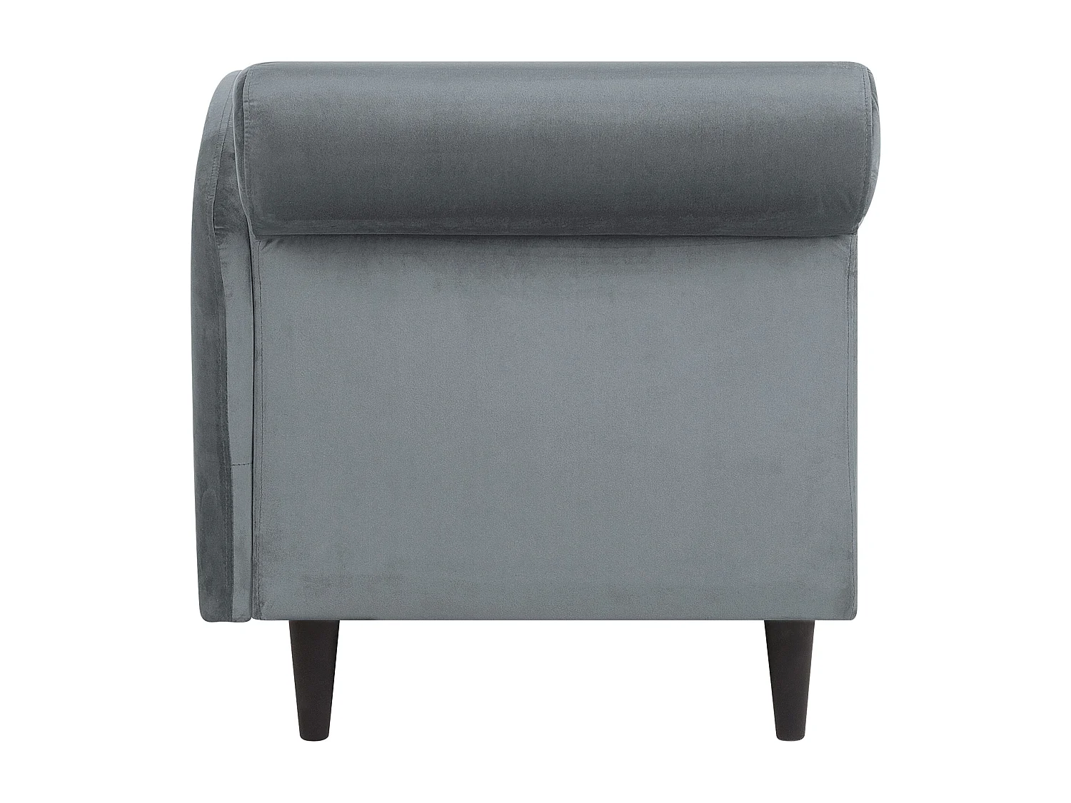 Chaise longue fluweel lichtgrijs linkszijdig LUIRO