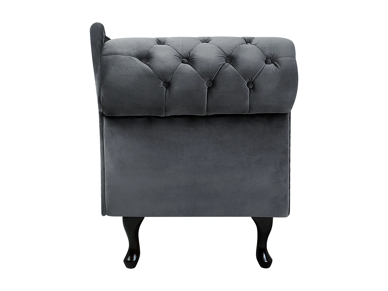 Linkszijdige chaise longue NIMES Fluweel Grijs