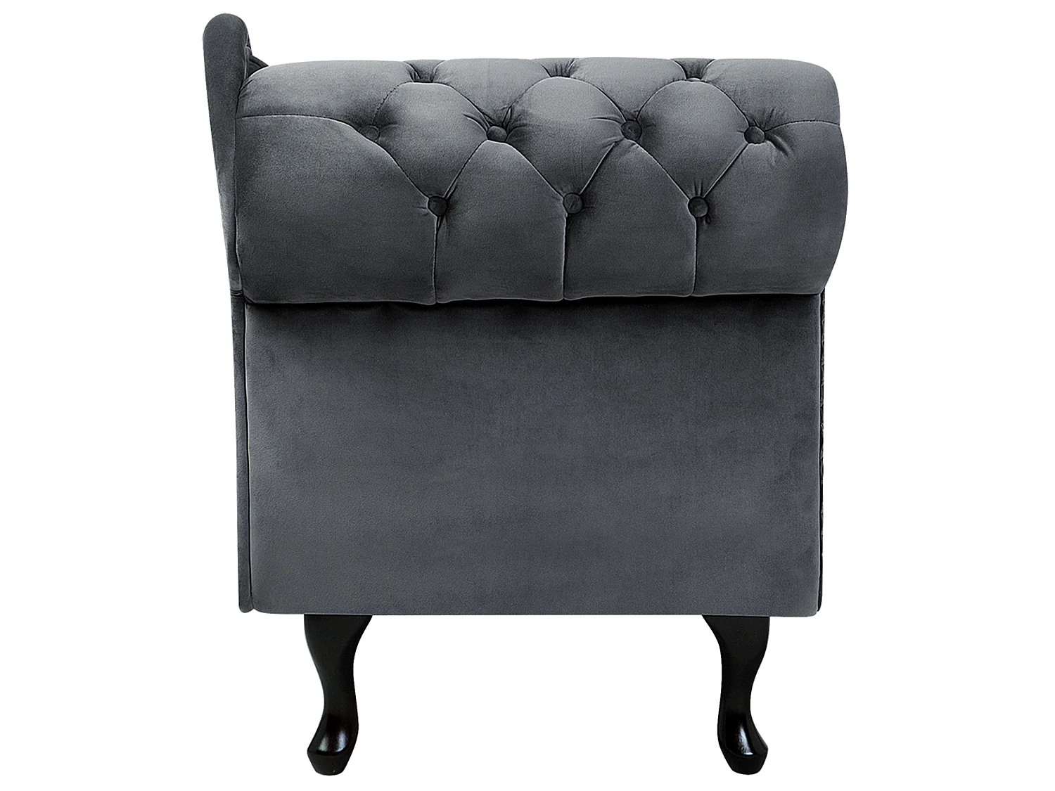 Chaise longue côté gauche NIMES Velours Gris