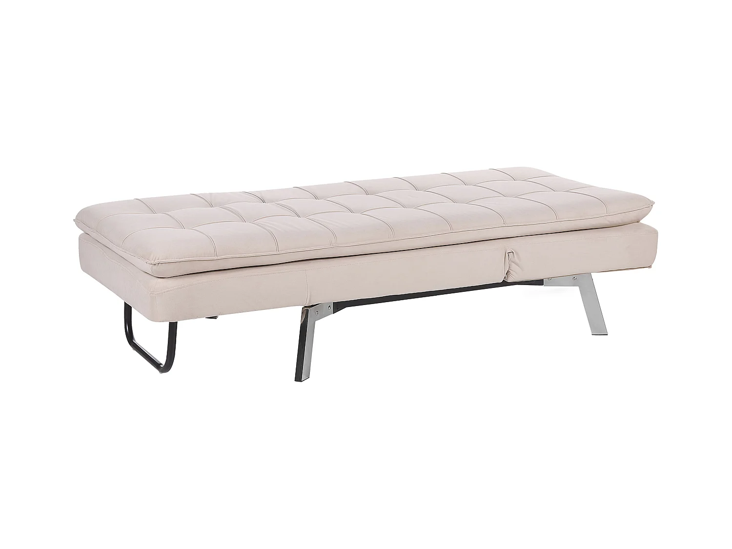 Chaise longue LOIRET Velours Beige